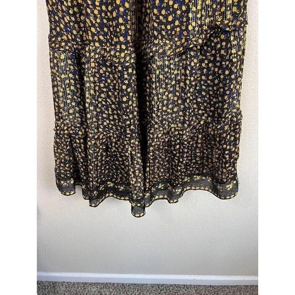 Ulla Johnson Fantine Midi Ruffle Dress Silk Blend Womens Size 0 Floral - Picture 7 of 14